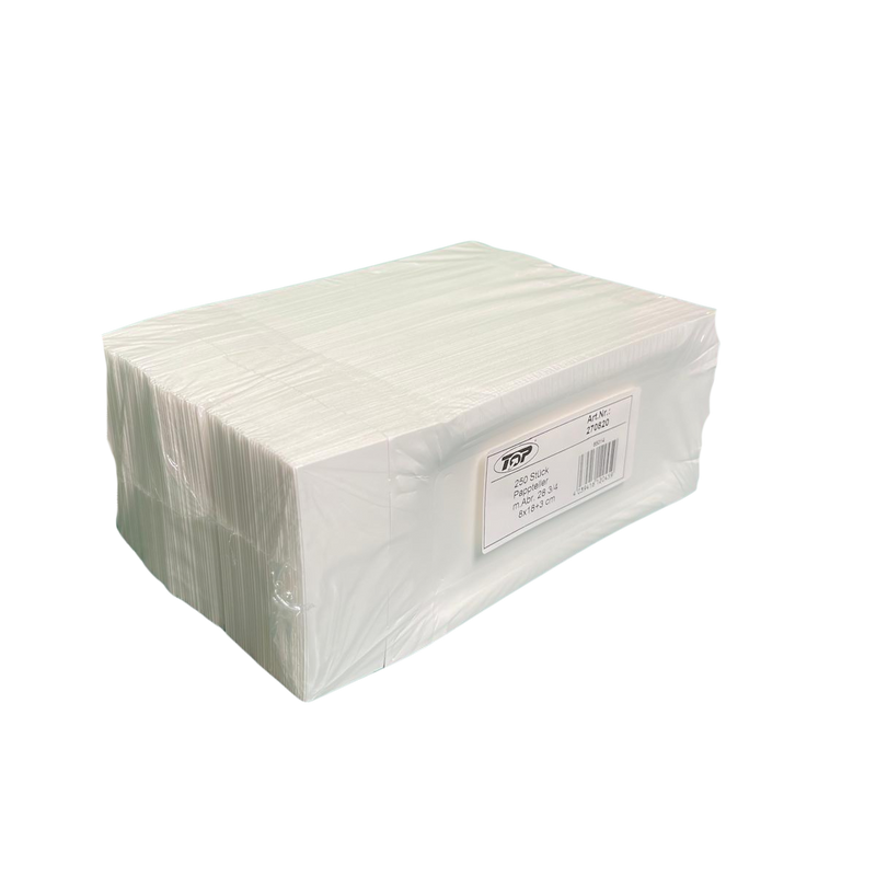 Wurstpappe mit Abriss 8 x 18 + 3 cm 3.000 Stück