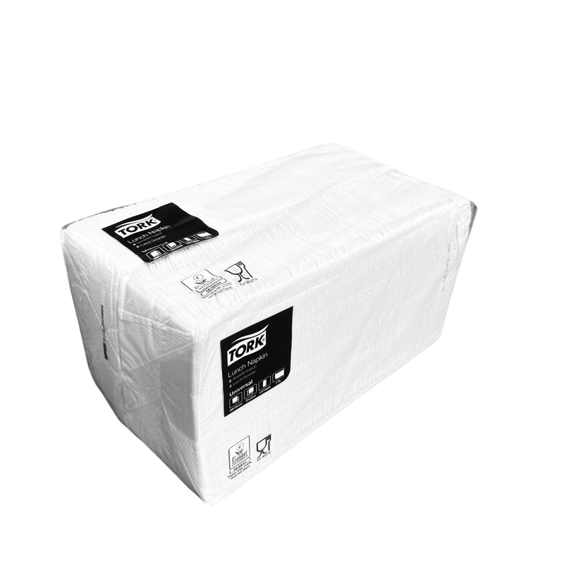 Prägeserviette 1-lg 33 x 33 1/8 Falz, weiß 4.500