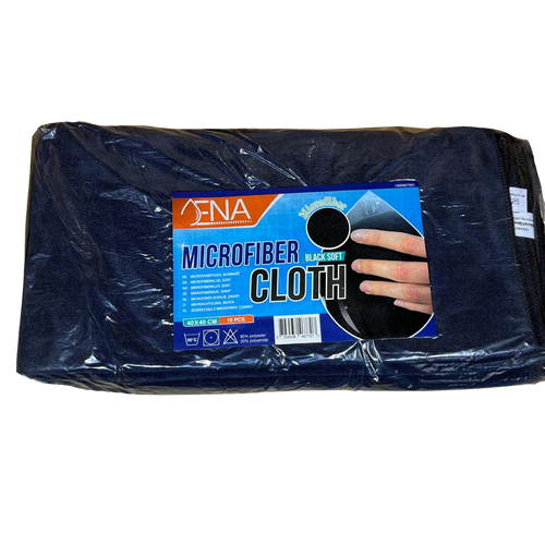 10 x Mikrofasertücher SCHWARZ 40 x 40cm Profiqualität SOFT Gastro Microfasertuch