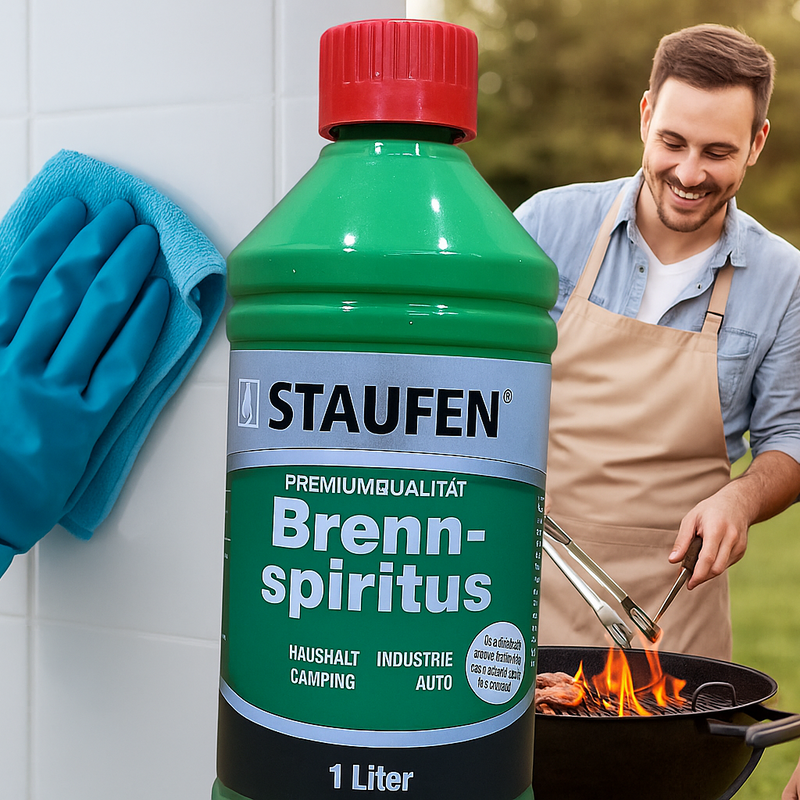 Staufen Brennspiritus 1L – Premiumqualität für Haushalt, Camping & Industrie