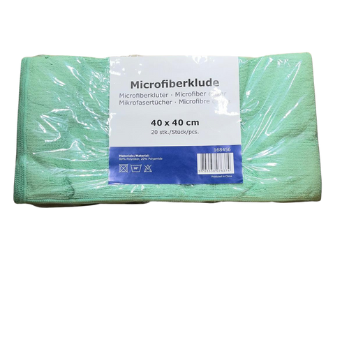 20 x Mikrofasertücher GRÜN 40 x 40cm Profiqualität Gastro Microfasertuch