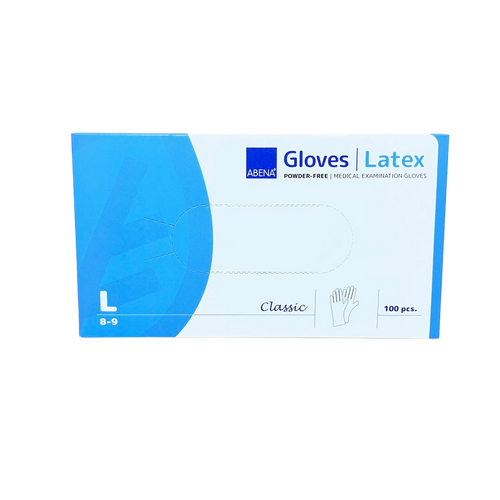 Latex-Einweghandschuhe puderfrei natur glatt 100 L