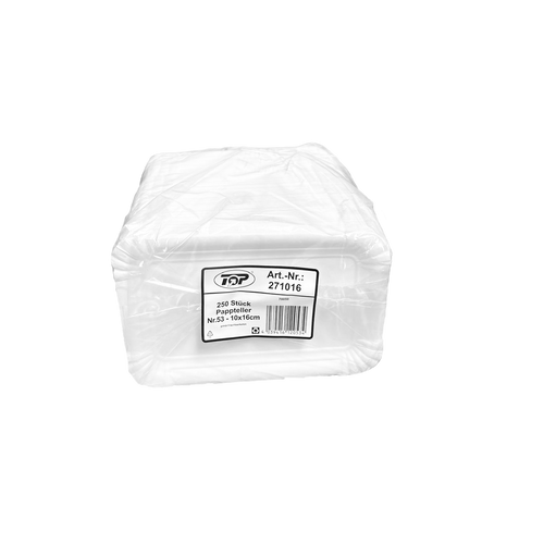 Pappteller rechteckig 10x16 cm Nr. 53 3.000 St.