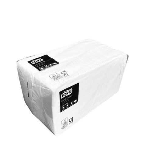 Prägeserviette 1-lg 33 x 33 1/8 Falz, weiß 4.500