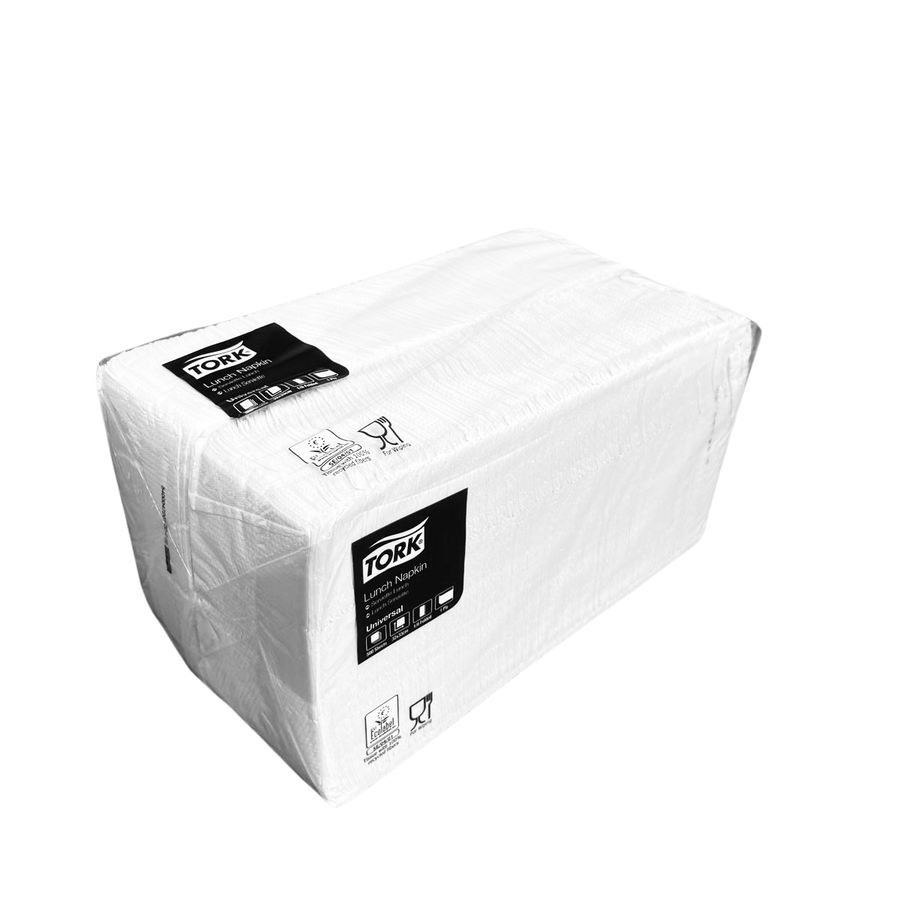 Prägeserviette 1-lg 33 x 33 1/8 Falz, weiß 4.500