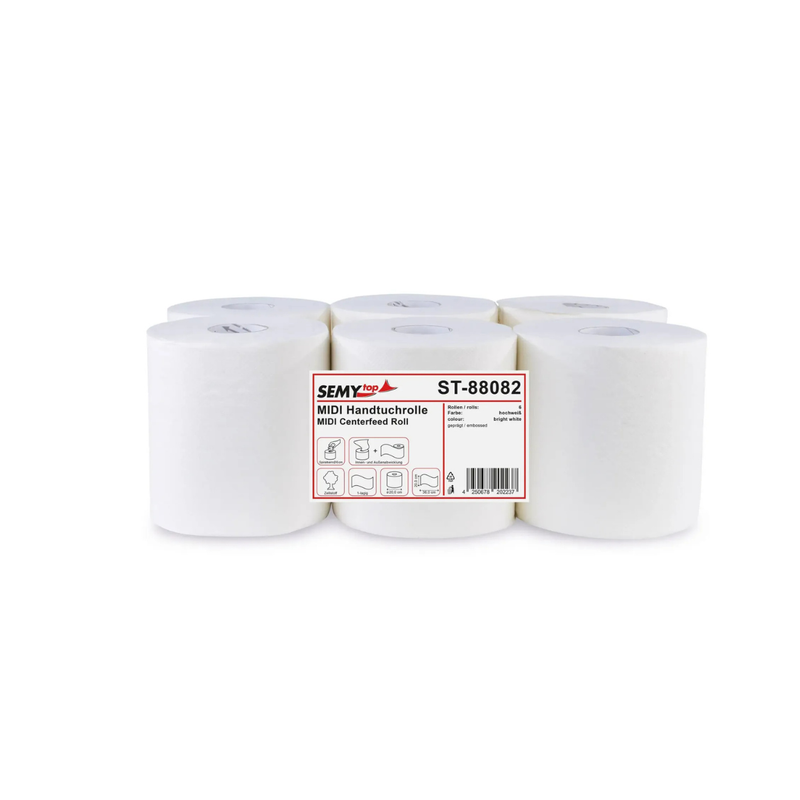 Handtuchrolle 6 x Universal weiß 20 cm, 1-lagig [SEMYtop ST-88082]