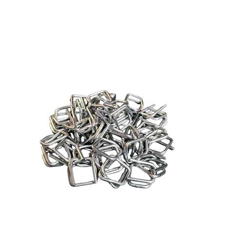 1000 Verschlußschnallen Stahl verzinkt für 13 mm Polyester-Umreifungsband
