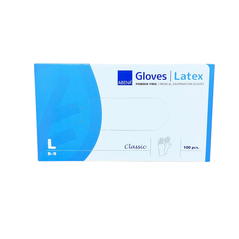 Latex-Einweghandschuhe puderfrei natur glatt 100 L