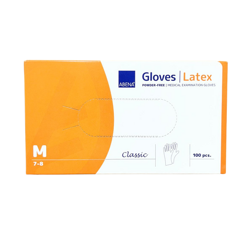Latex-Einweghandschuhe puderfrei natur glatt 100 M