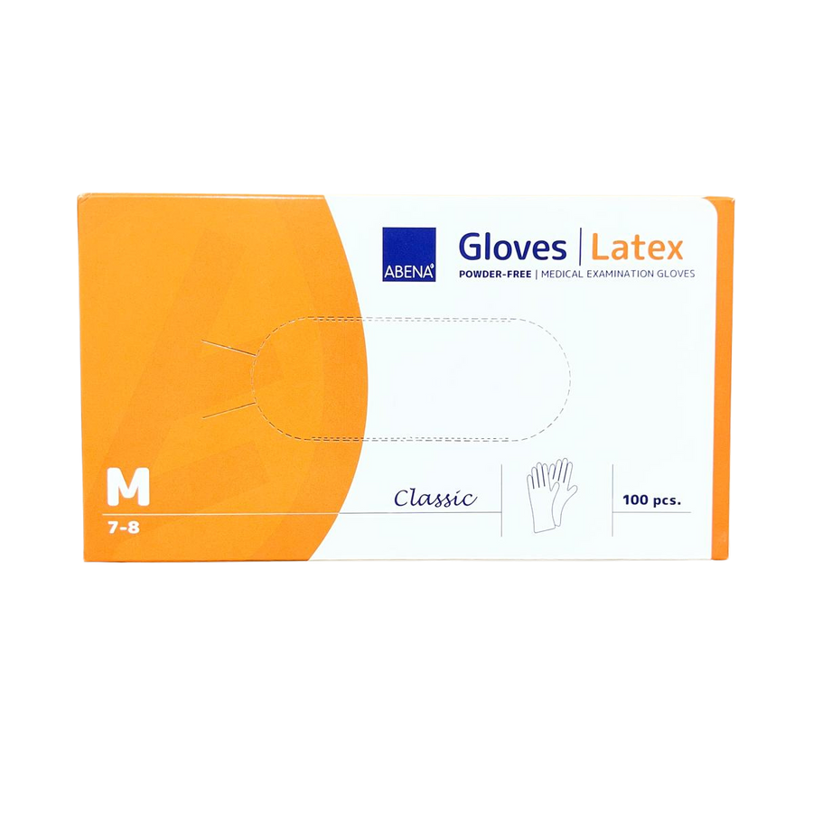 Latex-Einweghandschuhe puderfrei natur glatt 100 M