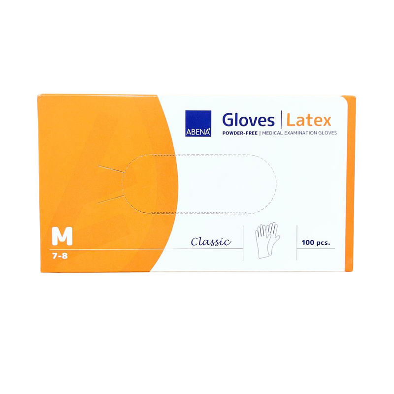 Latex-Einweghandschuhe puderfrei natur glatt 100 M