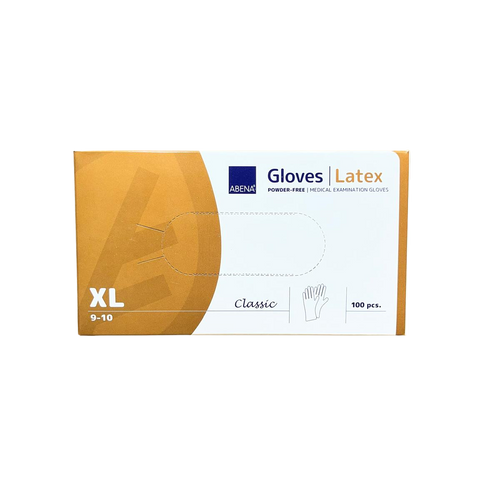 Latex-Einweghandschuhe puderfrei natur glatt 100 XL