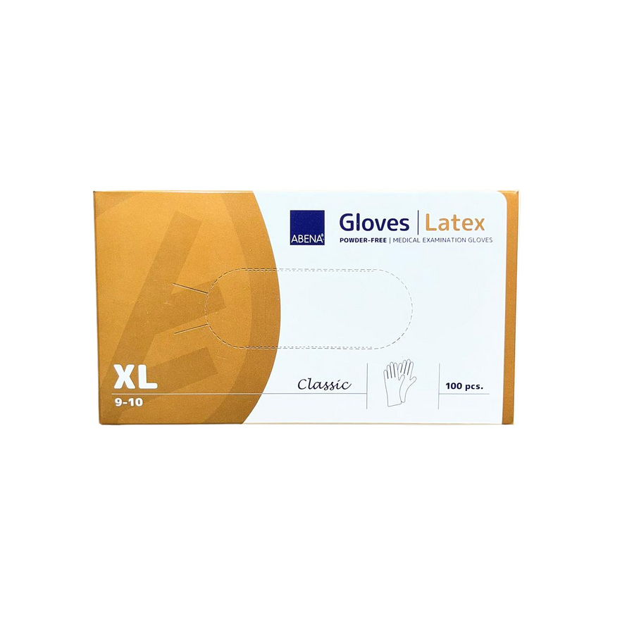 Latex-Einweghandschuhe puderfrei natur glatt 100 XL